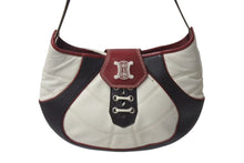 画像をギャラリービューアに読み込む, CELINE セリーヌ ワンショルダーバッグ 149133CDM 2002年記念モデル 日韓W杯 レザー ホワイト ブラウン レッド シルバー金具 美品 中古 4b000972