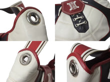 画像をギャラリービューアに読み込む, CELINE セリーヌ ワンショルダーバッグ 149133CDM 2002年記念モデル 日韓W杯 レザー ホワイト ブラウン レッド シルバー金具 美品 中古 4b000972