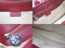 画像をギャラリービューアに読み込む, CELINE セリーヌ ワンショルダーバッグ 149133CDM 2002年記念モデル 日韓W杯 レザー ホワイト ブラウン レッド シルバー金具 美品 中古 4b000972