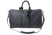 画像をギャラリービューアに読み込む, 極美品 LOUISVUITTON ルイヴィトン キーポルバンドリエール45 ボストンバッグ N41418 ダミエグラフィット ブラック 中古 4b000973