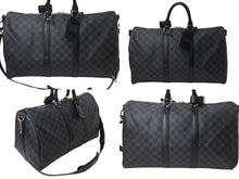 画像をギャラリービューアに読み込む, 極美品 LOUISVUITTON ルイヴィトン キーポルバンドリエール45 ボストンバッグ N41418 ダミエグラフィット ブラック 中古 4b000973