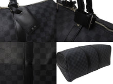 画像をギャラリービューアに読み込む, 極美品 LOUISVUITTON ルイヴィトン キーポルバンドリエール45 ボストンバッグ N41418 ダミエグラフィット ブラック 中古 4b000973
