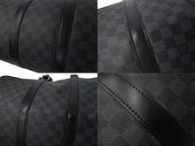 画像をギャラリービューアに読み込む, 極美品 LOUISVUITTON ルイヴィトン キーポルバンドリエール45 ボストンバッグ N41418 ダミエグラフィット ブラック 中古 4b000973