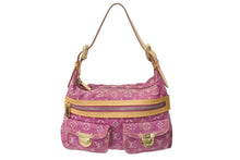 Load image into Gallery viewer, 極美品 LOUIS VUITTON ルイヴィトン バギーPM ワンショルダーバッグ M95212 モノグラム デニム レザー ピンク 中古 4b000980