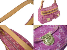 Load image into Gallery viewer, 極美品 LOUIS VUITTON ルイヴィトン バギーPM ワンショルダーバッグ M95212 モノグラム デニム レザー ピンク 中古 4b000980