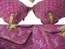 Load image into Gallery viewer, 極美品 LOUIS VUITTON ルイヴィトン バギーPM ワンショルダーバッグ M95212 モノグラム デニム レザー ピンク 中古 4b000980