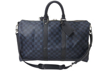 画像をギャラリービューアに読み込む, 極美品 LOUIS VUITTON ルイヴィトン キーポル バンドリエール 45 ボストンバッグ 2WAY ダミエコバルト N41349 中古 4b000981