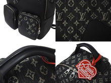 画像をギャラリービューアに読み込む, 新品同様 LOUIS VUITTON ルイヴィトン × NIGO モノグラム デニム バックパック マルチポケット M45973 ブラック 中古 4b000985