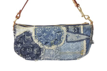 画像をギャラリービューアに読み込む, 極美品 LOUISVUITTON ルイヴィトン パウチィ ワンショルダーバッグ M95382 パッチワーク モノグラムデニム ブルー 中古 4b000990