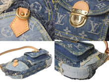 画像をギャラリービューアに読み込む, 極美品 LOUISVUITTON ルイヴィトン パウチィ ワンショルダーバッグ M95382 パッチワーク モノグラムデニム ブルー 中古 4b000990