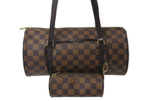 Load image into Gallery viewer, 極美品 LOUIS VUITTON ルイヴィトン ハンドバッグ パピヨン30 ダミエキャンバス N51303 ブラウン ゴールド金具 中古 4b000993