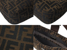 画像をギャラリービューアに読み込む, FENDI フェンディ マンマバケット ホーボー ワンショルダーバッグ 8BR036 ズッカ柄 キャンバス レザー ブラウン 美品 中古 4b000994