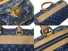 Load image into Gallery viewer, 極美品 LOUIS VUITTON ルイヴィトン ネオスピーディ ハンドバッグ M95019 モノグラム デニム インディゴブルー ゴールド金具 中古 4b000998