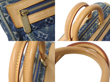 Load image into Gallery viewer, 極美品 LOUIS VUITTON ルイヴィトン ネオスピーディ ハンドバッグ M95019 モノグラム デニム インディゴブルー ゴールド金具 中古 4b000998