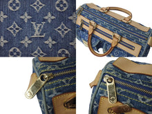 Load image into Gallery viewer, 極美品 LOUIS VUITTON ルイヴィトン ネオスピーディ ハンドバッグ M95019 モノグラム デニム インディゴブルー ゴールド金具 中古 4b000998