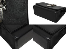 画像をギャラリービューアに読み込む, 極美品 CHROME HEARTS クロムハーツ エクストララージダガー装飾 クラッチバッグ ダガージップ レザー シルバー925 シルバー金具 中古 4b010003