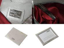 画像をギャラリービューアに読み込む, 新品同様 FENDI フェンディ マンマバケット ワンショルダーバッグ 8BR600 ズッカ柄 ラインストーン ラメ シルバー ゴールド 中古 4b001002