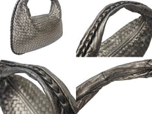 画像をギャラリービューアに読み込む, 極美品 BOTTEGA VENETA ボッテガヴェネタ イントレチャート ホーボー ワンショルダーバッグ 115653 メタリックブロンズ 中古 4b001005