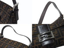 画像をギャラリービューアに読み込む, FENDI フェンディ マンマバケット ワンショルダーバッグ 26424 ズッカ柄 ブラウン シルバー金具 美品 中古 4b001007