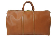 画像をギャラリービューアに読み込む, LOUIS VUITTON ルイヴィトン エピ キーポル50 ボストンバッグ ハンドバッグ M42968 エピレザー ブラウン ゴールド金具 美品 中古 4b001008