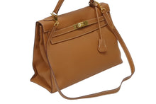 画像をギャラリービューアに読み込む, 極美品 HERMES エルメス ケリー32 外縫い ゴールド □H刻印 ゴールド金具 トリヨンクレマンス ハンドバッグ 2WAY 中古 4b010171