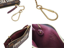 画像をギャラリービューアに読み込む, 極美品 LOUIS VUITTON ルイヴィトン モノグラム ダミエ エベヌ ポシェットクレ コインケース N63094 ブラウン ゴールド金具 中古 4b010402