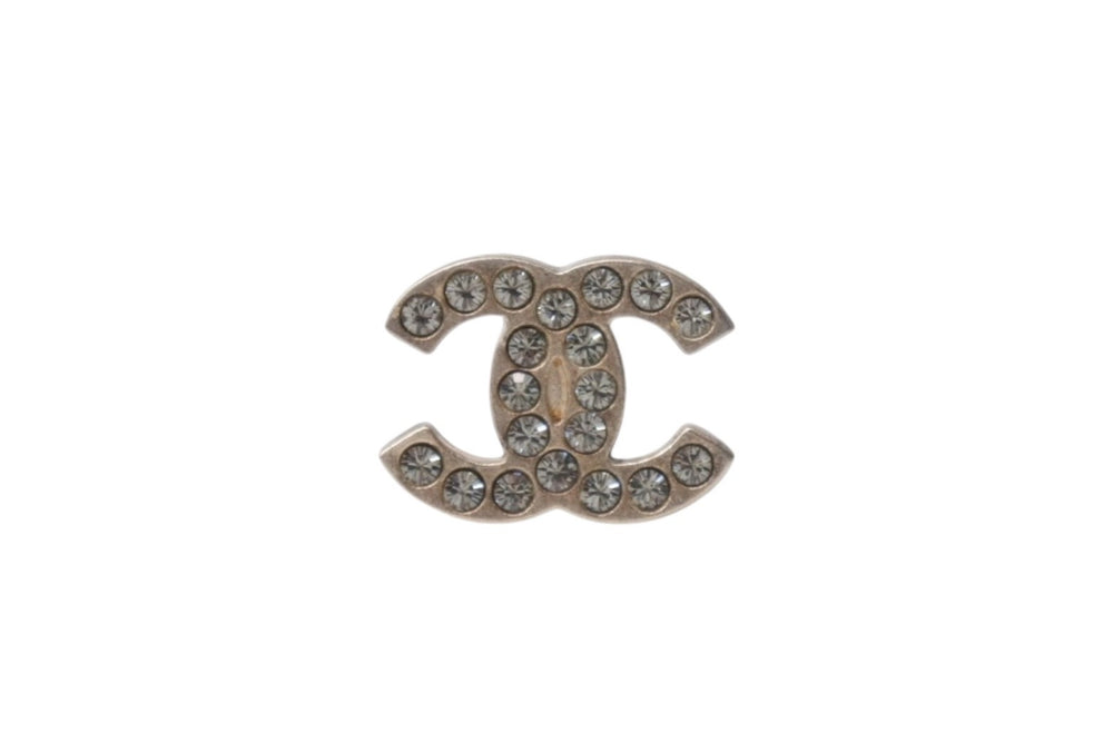 CHANEL シャネル ココマーク ピアス 重量約2.6g 06A刻印 メタル ラインストーン GP ゴールド クリア 両耳用 美品 中古 4b001042