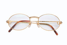 Load image into Gallery viewer, 極美品 CARTIER カルティエ 度入り眼鏡 メガネ アイウェア サングラス SERIE LIMITEE サイズ51□20 135 トリニティ 限定版 中古 4b011861