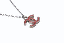 Load image into Gallery viewer, 極美品 CHANEL シャネル ココマークネックレス 00C刻印 重量約5.1g ピンク シルバー メタル シルバー金具 中古 4b001044