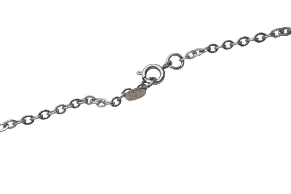 Very good condition CHANEL Coco mark necklace 00C stamp Weight approx. 5.1g Pink Silver Metal Silver hardware Used 4b001044