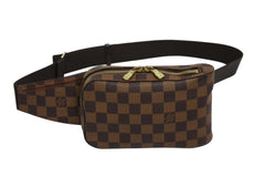 LOUIS VUITTON ルイヴィトン ジェロニモス ウエストバッグ ボディバッグ N51994 ダミエ ブラウン 美品 中古 4b010540