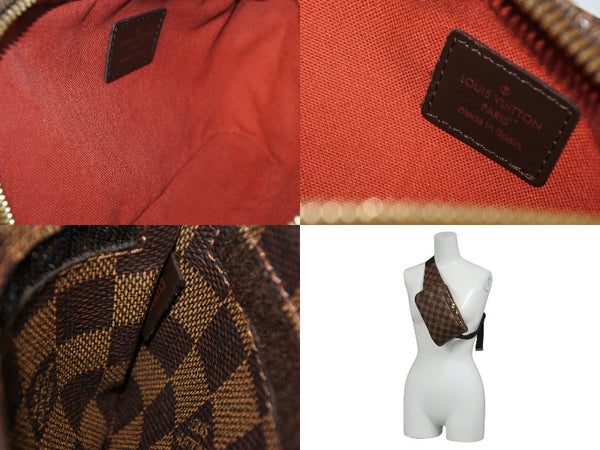 LOUIS VUITTON ルイヴィトン ジェロニモス ウエストバッグ ボディバッグ N51994 ダミエ ブラウン 美品 中古 4b010540