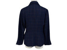 画像をギャラリービューアに読み込む, CHRISTIAN DIOR SPORTS クリスチャン ディオール スポーツ チェック柄 ウールジャケット サイズM ネイビー 美品 中古 010605