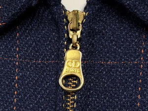 CHRISTIAN DIOR SPORTS クリスチャン ディオール スポーツ チェック柄 ウールジャケット サイズM ネイビー 美品 中古 010605