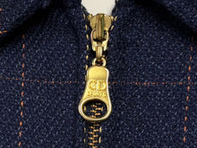 画像をギャラリービューアに読み込む, CHRISTIAN DIOR SPORTS クリスチャン ディオール スポーツ チェック柄 ウールジャケット サイズM ネイビー 美品 中古 010605