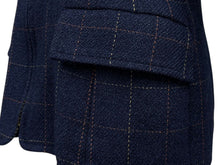 画像をギャラリービューアに読み込む, CHRISTIAN DIOR SPORTS クリスチャン ディオール スポーツ チェック柄 ウールジャケット サイズM ネイビー 美品 中古 010605