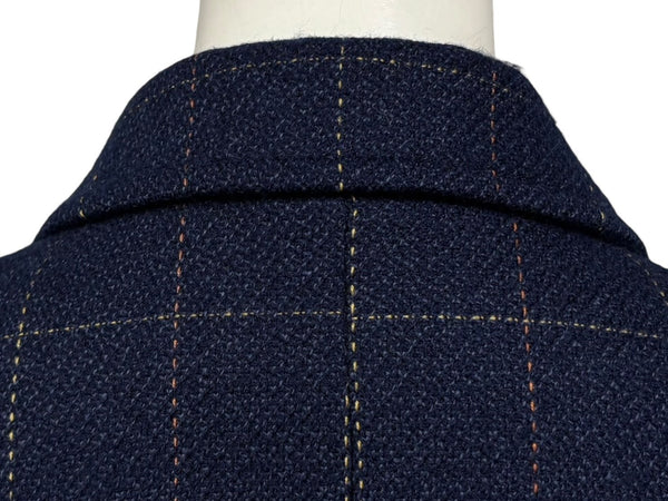 CHRISTIAN DIOR SPORTS クリスチャン ディオール スポーツ チェック柄 ウールジャケット サイズM ネイビー 美品 中古 010605