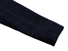 画像をギャラリービューアに読み込む, CHRISTIAN DIOR SPORTS クリスチャン ディオール スポーツ チェック柄 ウールジャケット サイズM ネイビー 美品 中古 010605