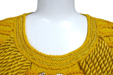 画像をギャラリービューアに読み込む, BALMAIN x H&amp;M バルマン x H&amp;M ノースリーブカットソー マスタード ビスコース エラスタン サイズ38 美品 中古 4b001070