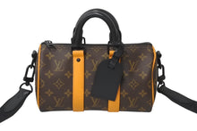 画像をギャラリービューアに読み込む, LOUIS VUITTON ルイヴィトン モノグラムマカサー キーポル バンドリエール 25 M46687 ブラウン ブラック金具 美品 中古 4b001072