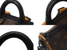 画像をギャラリービューアに読み込む, LOUIS VUITTON ルイヴィトン モノグラムマカサー キーポル バンドリエール 25 M46687 ブラウン ブラック金具 美品 中古 4b001072