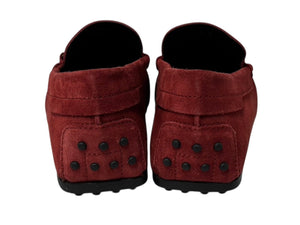 極美品 TOD'S × FERRARI トッズ × フェラーリ ゴンミーニ XRMOLROY890RE0 ドライビングシューズ スエード ローファー サイズ6 中古 4b010725