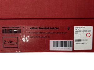 極美品 TOD'S × FERRARI トッズ × フェラーリ ゴンミーニ XRMOLROY890RE0 ドライビングシューズ スエード ローファー サイズ6 中古 4b010725
