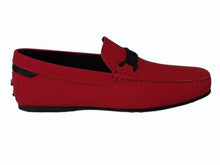 Load image into Gallery viewer, 極美品 TOD'S × FERRARI トッズ × フェラーリ ゴンミーニ XRM0LR0EG50PZ60XBF ドライビングシューズ レザー ローファー サイズ6 赤 中古 4b010726