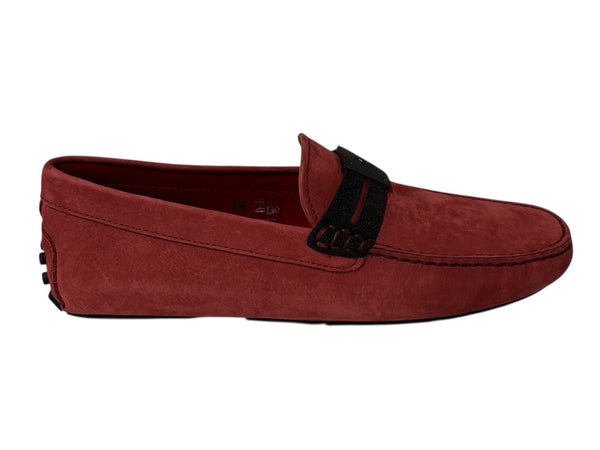 極美品 TOD'S × FERRARI トッズ × フェラーリ ゴンミーニ XRM0XB0BJ40L6V067Y ドライビングシューズ スエード ローファー サイズ5.5 中古 4b010719