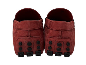 極美品 TOD'S × FERRARI トッズ × フェラーリ ゴンミーニ XRM0XB0BJ40L6V067Y ドライビングシューズ スエード ローファー サイズ5.5 中古 4b010719
