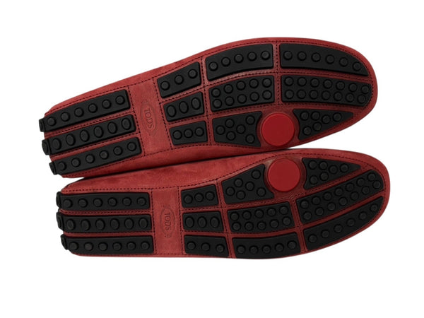 極美品 TOD'S × FERRARI トッズ × フェラーリ ゴンミーニ XRM0XB0BJ40L6V067Y ドライビングシューズ スエード ローファー サイズ5.5 中古 4b010719