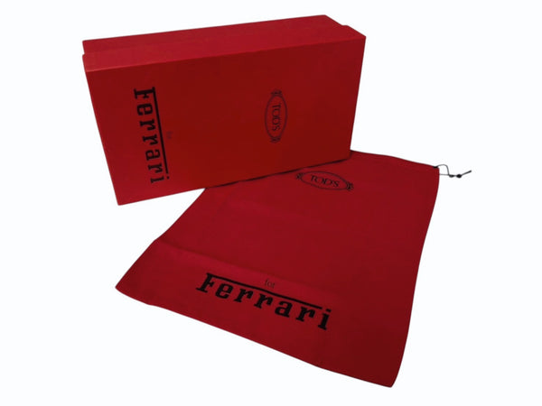 極美品 TOD'S × FERRARI トッズ × フェラーリ ゴンミーニ XRM0XB0BJ40L6V067Y ドライビングシューズ スエード ローファー サイズ5.5 中古 4b010719
