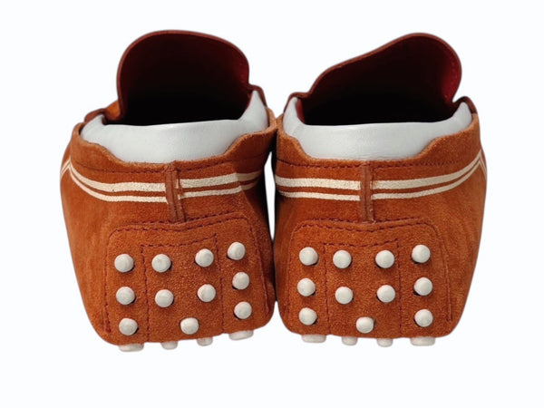 極美品 TOD'S × FERRARI トッズ × フェラーリ ゴンミーニ XRM0GW0K530RQ23404 ドライビングシューズ スエード ローファー サイズ5.5 中古 4b010722