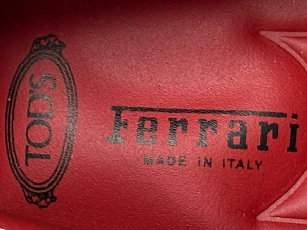 極美品 TOD'S × FERRARI トッズ × フェラーリ ゴンミーニ XRM0GW0K530RQ23404 ドライビングシューズ スエード ローファー サイズ5.5 中古 4b010722